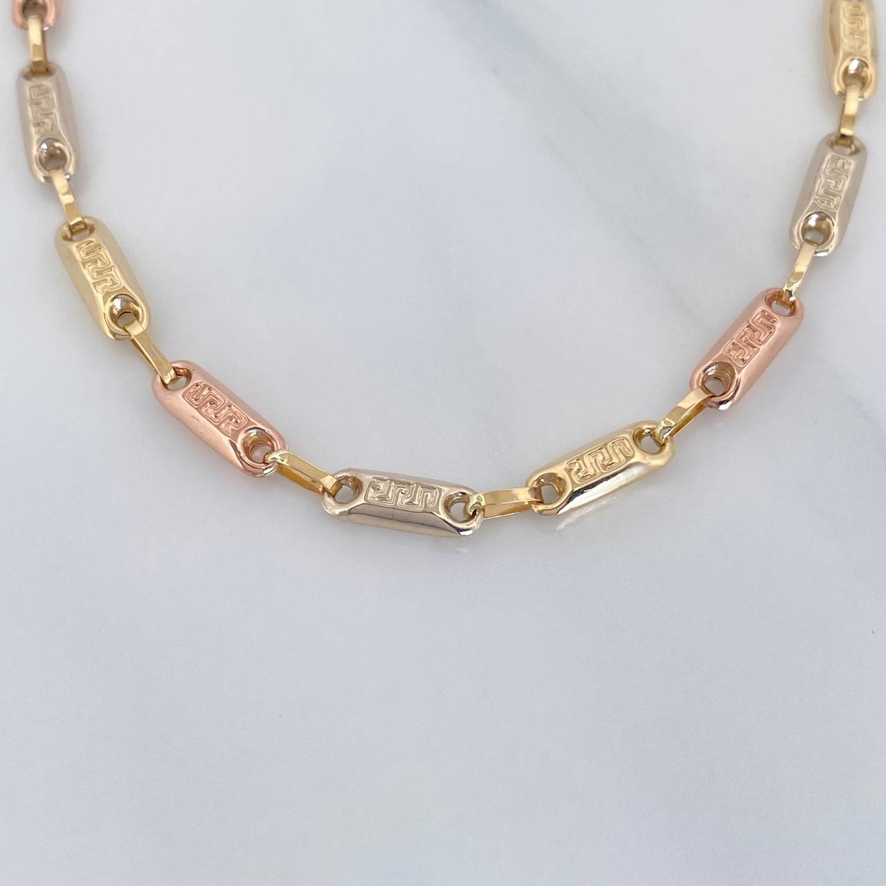 Tobillera Rustico Tribal 4.45 g / 26.1 cm / 3.52 mm Tres Oros 18K