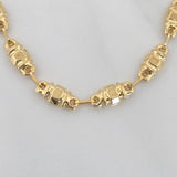 Tobillera Rustico Barril 5.1 g / 25.7 cm / 4.69 mm Oro Amarillo 18K