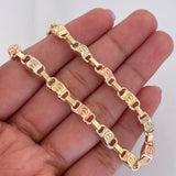 Tobillera Rustica Tornillo 6.75 g / 25.8 cm / 5.21 mm Tres Oros 18K