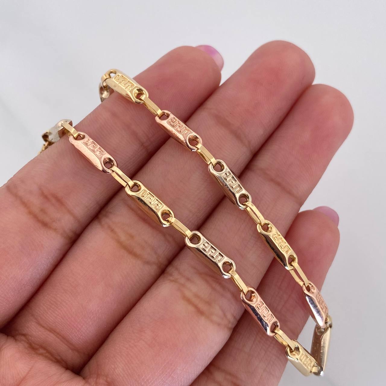 Pulso Rustico Tribal 3.35 g / 19.4 cm / 3.57 mm Tres Oros 18K