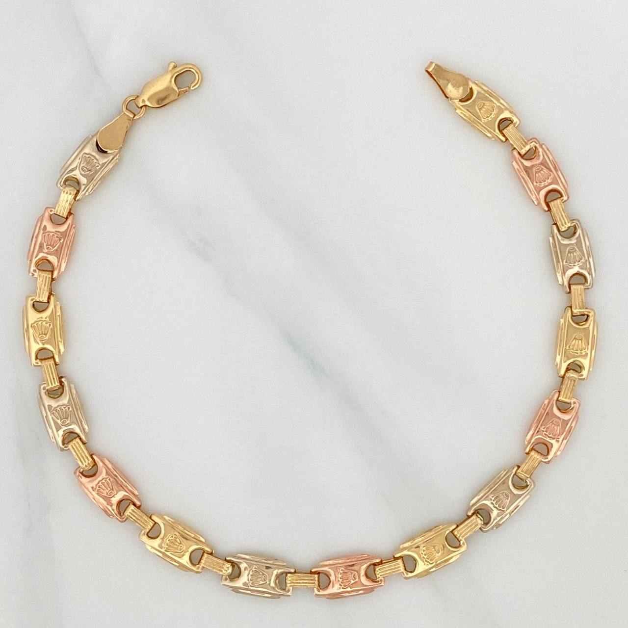 Pulso Rustico Corona 5.55 g / 20.7 cm / 5.75 mm Tres Oros 18K