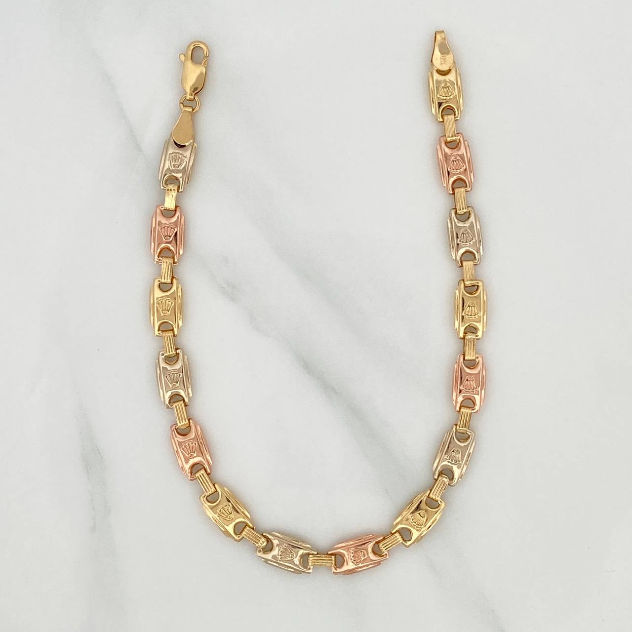 Pulso Rustico Corona 5.55 g / 20.7 cm / 5.75 mm Tres Oros 18K