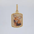 Dije Placa San Miguel Arcangel 2.3 g / 2.3 cm Tres Oros 18K