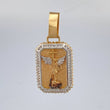 Dije Placa San Miguel Arcangel 5.4 g / 3.9 cm Tres Oros 18K