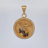 Dije San Miguel Arcangel 3.85 g / 3 cm Tres Oros 18K