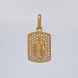 Dije Placa Virgen Del Carmen 2.5 g / 2.3 cm Oro Amarillo 18K