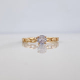 Anillo Solitario Eslabon 1.5 g / T7 Oro Amarillo 18K
