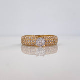 Anillo Solitario Tupido 3.15 g / T6 1/2 Oro Amarillo 18K