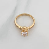 Anillo Solitario Churumbela 2.8 g / T6 Oro Amarillo 18K