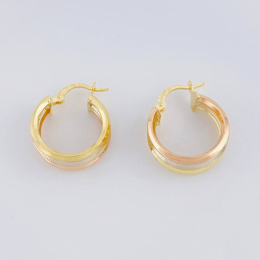 Candongas Aleja 2.7g / 2.2cm Tres Oros 18K