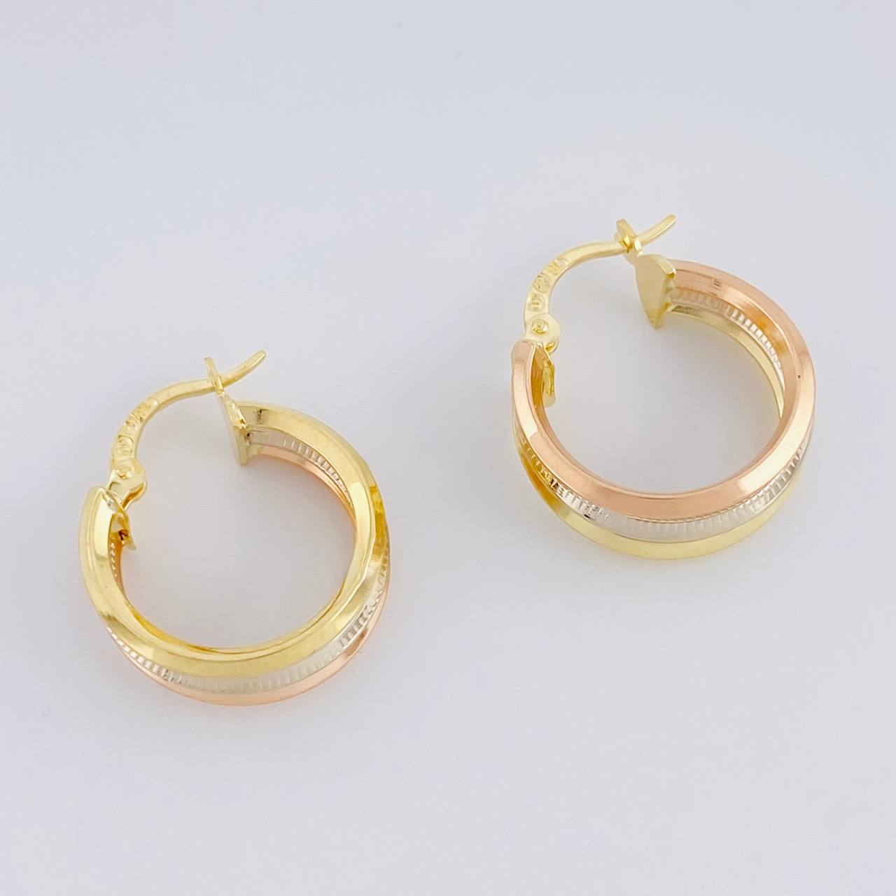 Candongas Aleja 2.8g / 2.2cm Tres Oros 18K