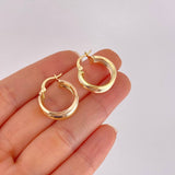 Candongas Aleja 2.7g / 2.2cm Tres Oros 18K