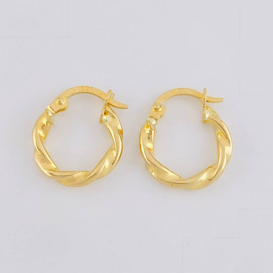 Candongas Entorchadas 1g / 1.5cm Oro Amarillo 18K
