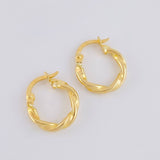 Candongas Entorchadas 1g / 1.5cm Oro Amarillo 18K