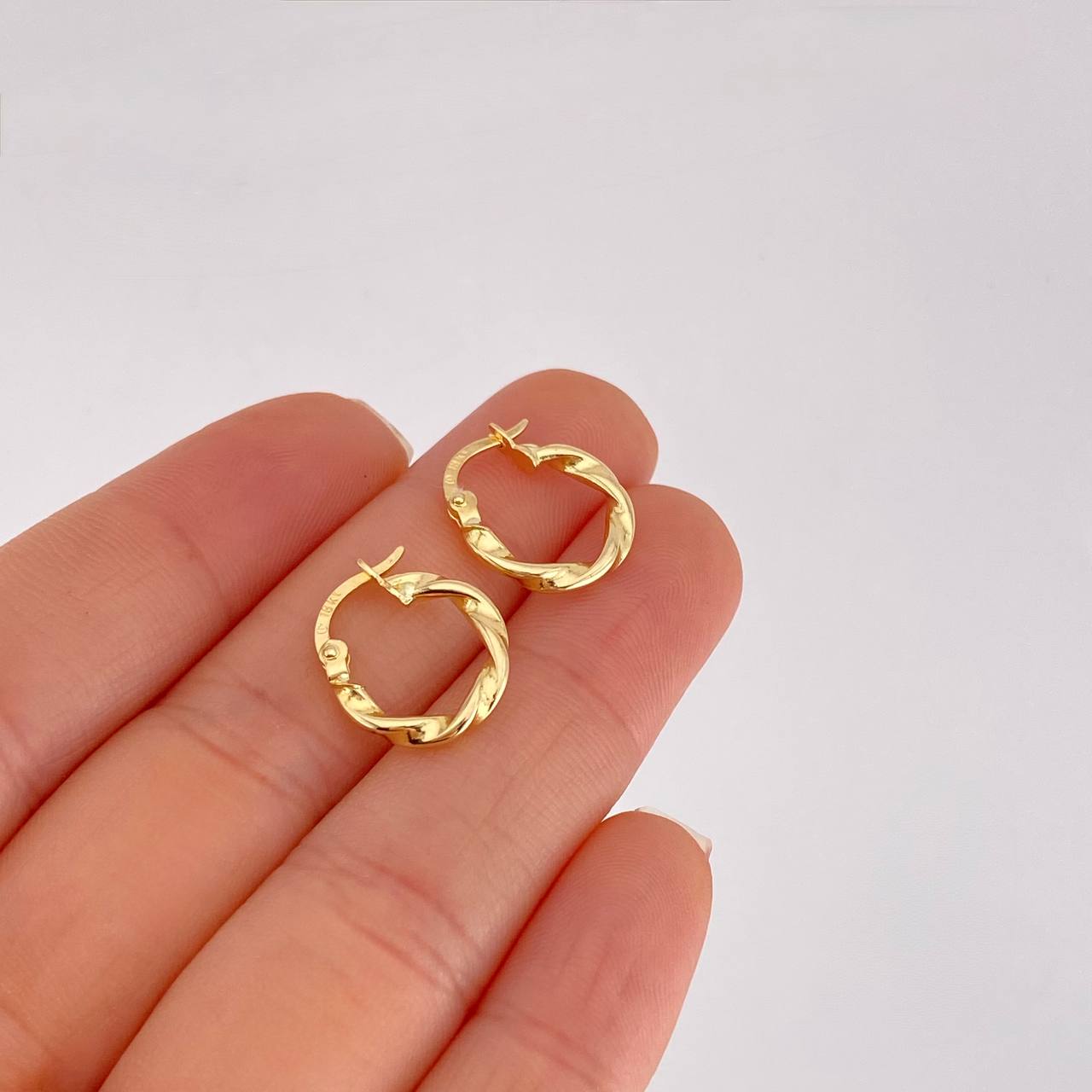 Candongas Entorchadas 1g / 1.5cm Oro Amarillo 18K