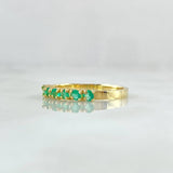 Anillo Hiedra 1.5gr / T6 / Esmeraldas 35pts Oro Amarillo 18K (Joya)