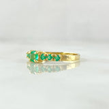 Anillo Solitario Lineas Tupidas 1.75gr / T6 / Esmeraldas 44pts Oro Amarillo 18K (Joya)