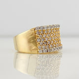 Anillo Real 7.6g / T8 1/4 Dos Oros Amarillo Blanco 18K