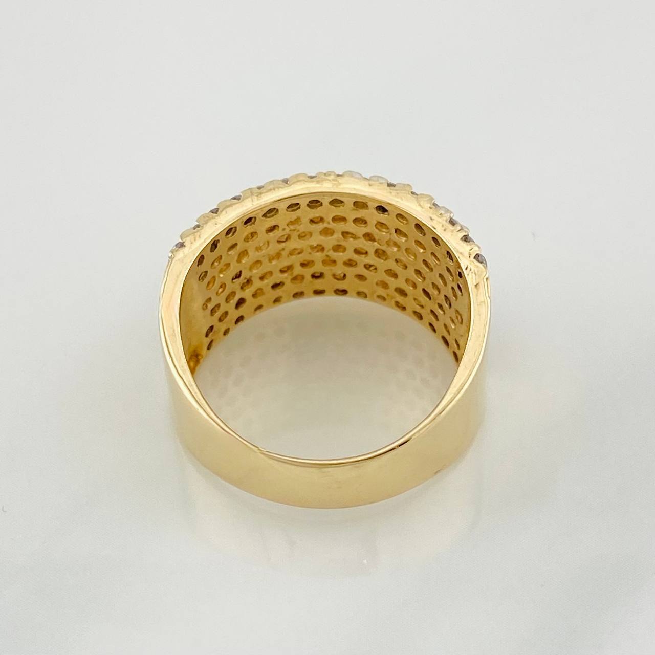 Anillo Real 7.6g / T8 1/4 Dos Oros Amarillo Blanco 18K