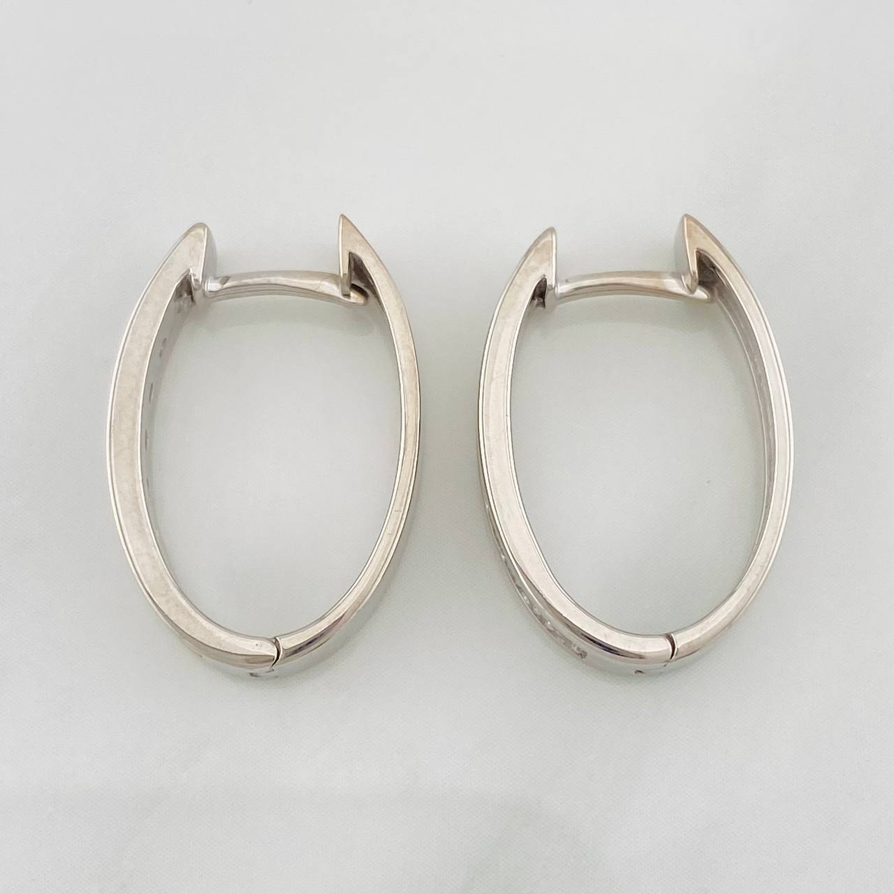 Candongas Carril 5.2g / 2cm Oro Blanco 18K