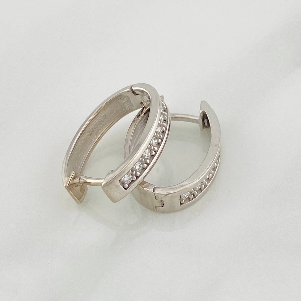 Candongas Carril 5.2g / 2cm Oro Blanco 18K