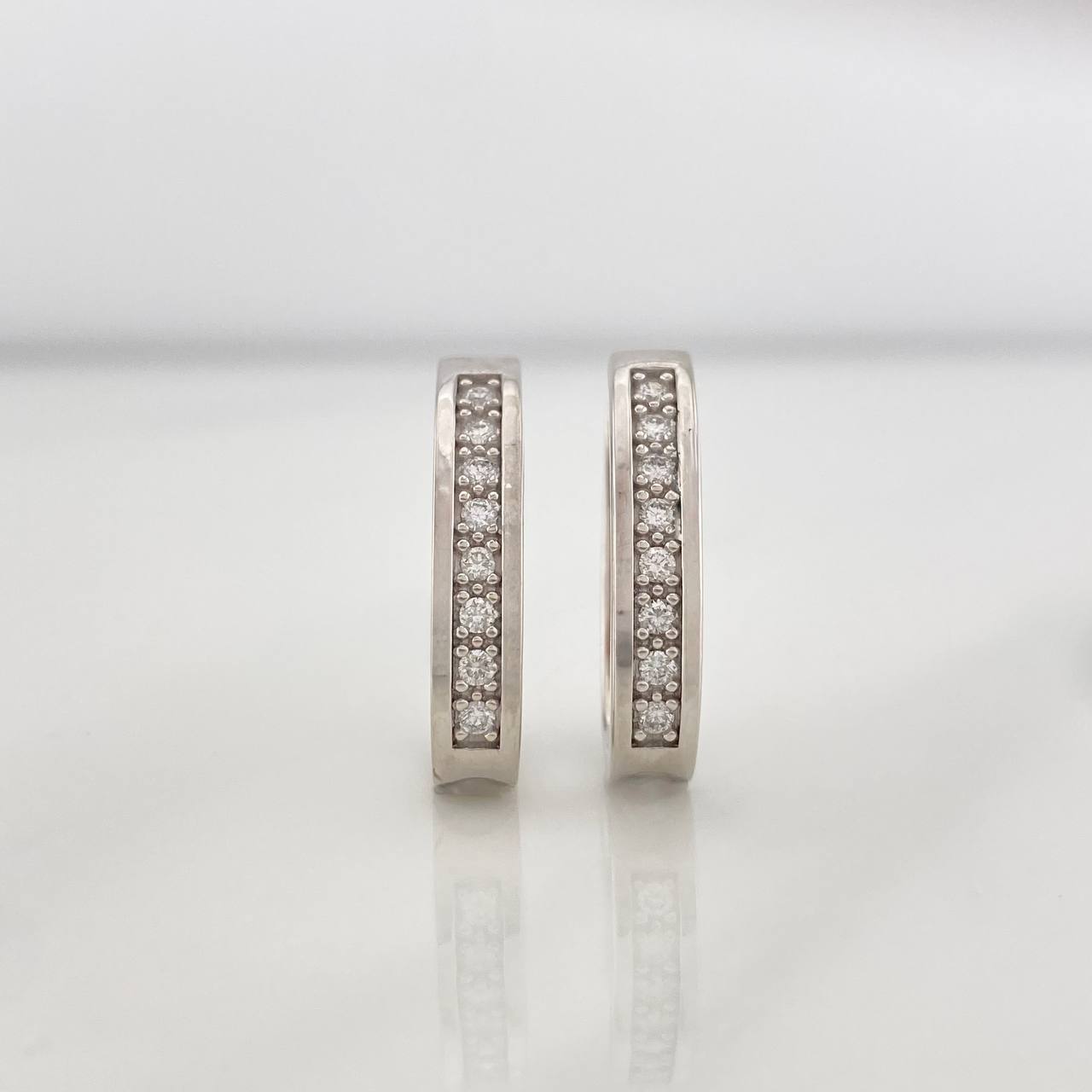 Candongas Carril 5.2g / 2cm Oro Blanco 18K