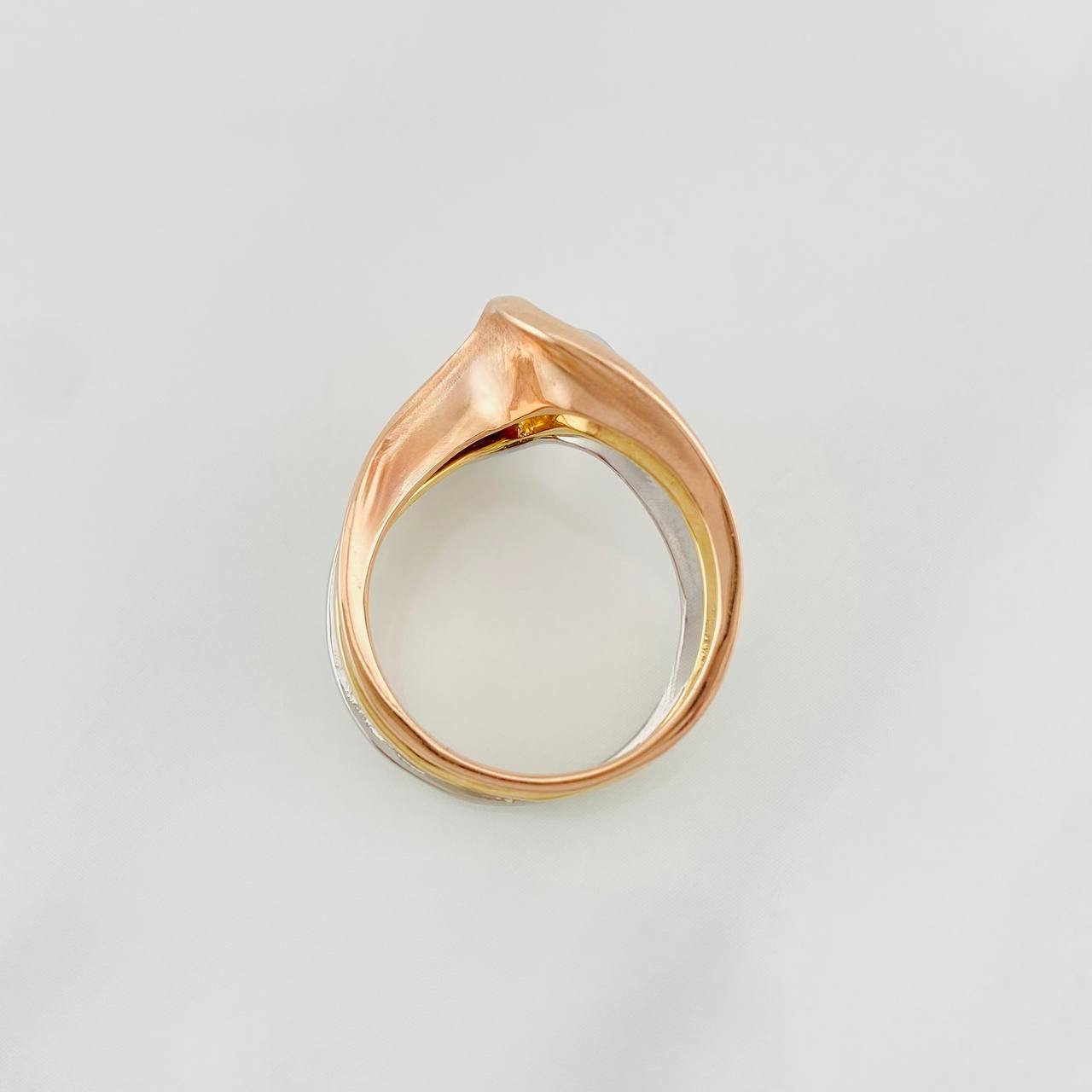 Anillo Trio Holas 6.95g / T6 Tres Oros 18K