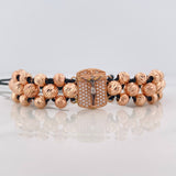 Pulsera Tejida Cruz Cristo Milagroso de Buga TresOros 18K