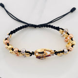 Pulsera Tejida Pato Cuatro Oros 18K