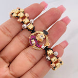 Pulsera Tejida Pato Cuatro Oros 18K