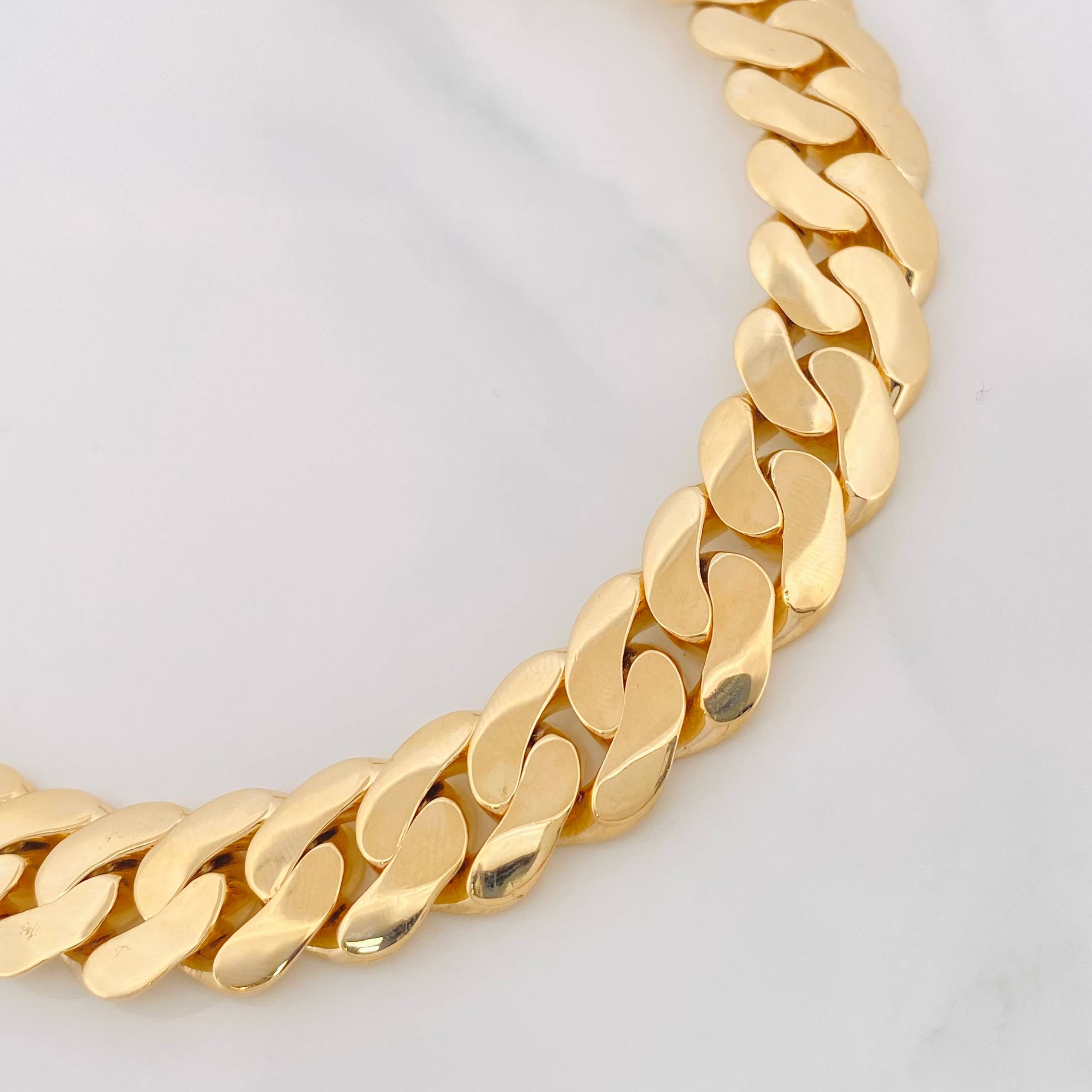 Pulso Cubano 129.35g / 25cm / 13.9mm Oro Amarillo 18K