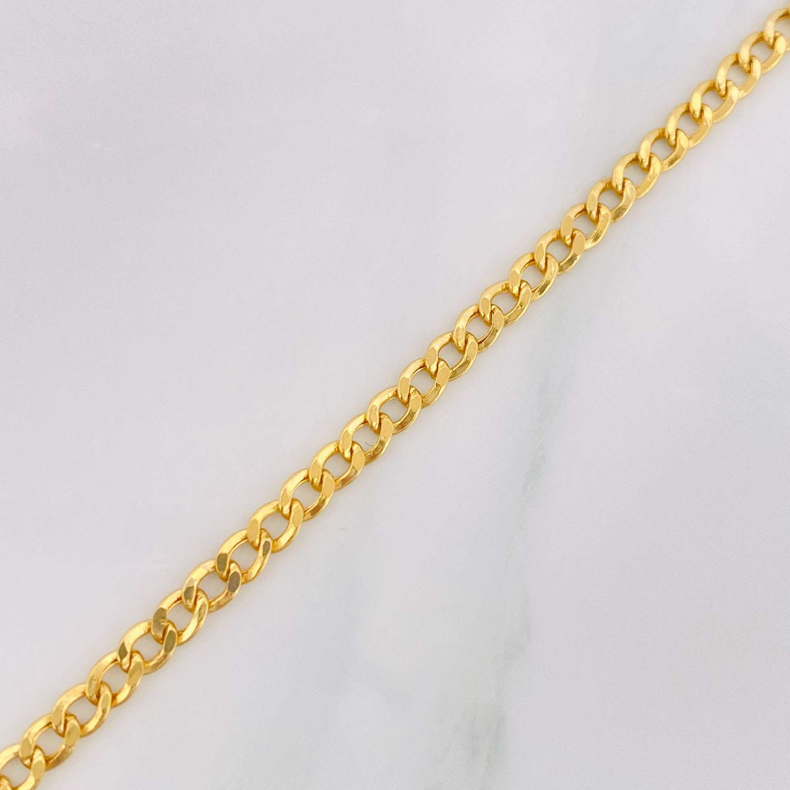 Pulso Cubano 2.25g / 17.5cm / 3.24mm Oro Amarillo 18K