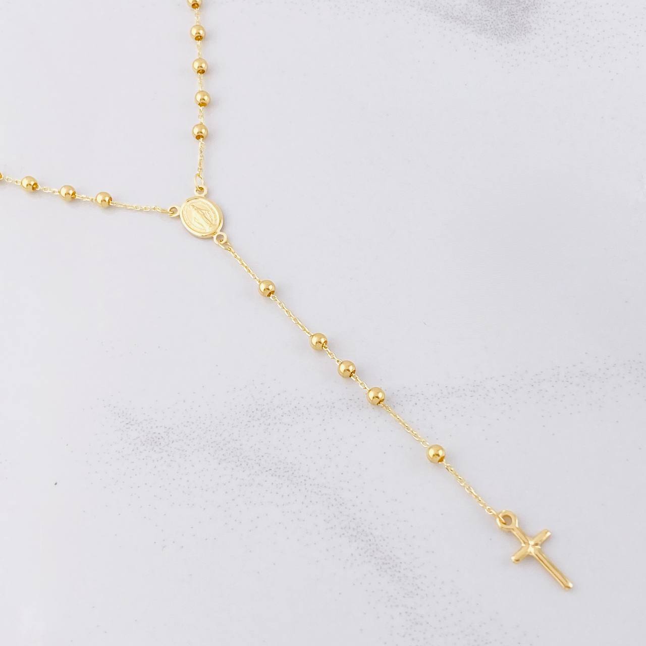 Rosario Virgen Milagrosa 3.6g / 45.3cm / 2.5mm Oro Amarillo 18K