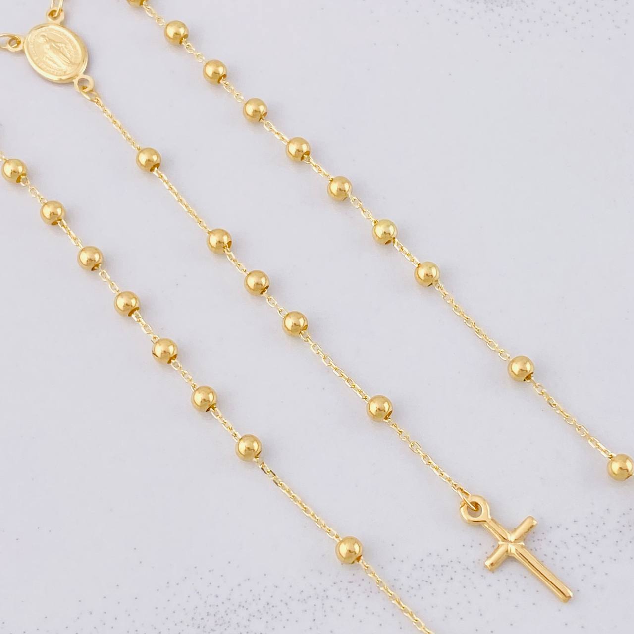 Rosario Virgen Milagrosa 3.55g / 45cm / 2.6mm Oro Amarillo 18K