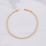 Pulso Ice 4.6g / 20.3cm / 2.4mm Dos Oros Blanco Rosa 18K