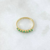Anillo Hiedra 1.5gr / T6 / Esmeraldas 35pts Oro Amarillo 18K (Joya)
