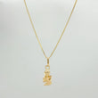 Set Cadena y Dije Veneciana + Angel De La Guarda 1.2gr / 40.2cm / 0.53mm Oro Amarillo 18K (Oferta) &