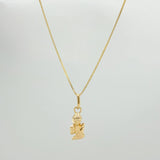 Set Cadena y Dije Veneciana + Angel De La Guarda 1.2gr / 40.2cm / 0.53mm Oro Amarillo 18K (Oferta) &
