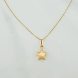 Set Cadena y Dije Veneciana + Estrella 1.2gr / 40.1cm / 0.55mm Oro Amarillo 18K (Oferta) &