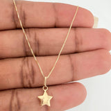 Set Cadena y Dije Veneciana + Estrella 1.2gr / 40.1cm / 0.55mm Oro Amarillo 18K (Oferta) &