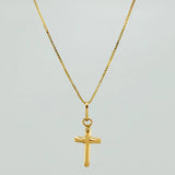 Set Cadena y Dije Veneciana + Cruz 1.15gr / 40.3cm / 0.53mm Oro Amarillo 18K (Oferta) &