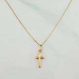 Set Cadena y Dije Veneciana + Cruz 1.15gr / 40.3cm / 0.53mm Oro Amarillo 18K (Oferta) &