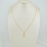 Set Cadena y Dije Veneciana + Cruz 1.15gr / 40.3cm / 0.53mm Oro Amarillo 18K (Oferta) &