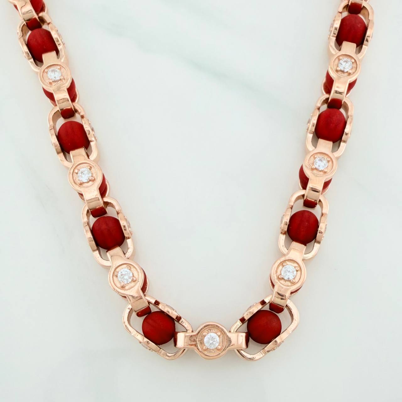 Cadena Aro Seguido Rustico 114.55gr / 72.2cm / 8.11mm Oro Rosa Nac.Esp. 18K $