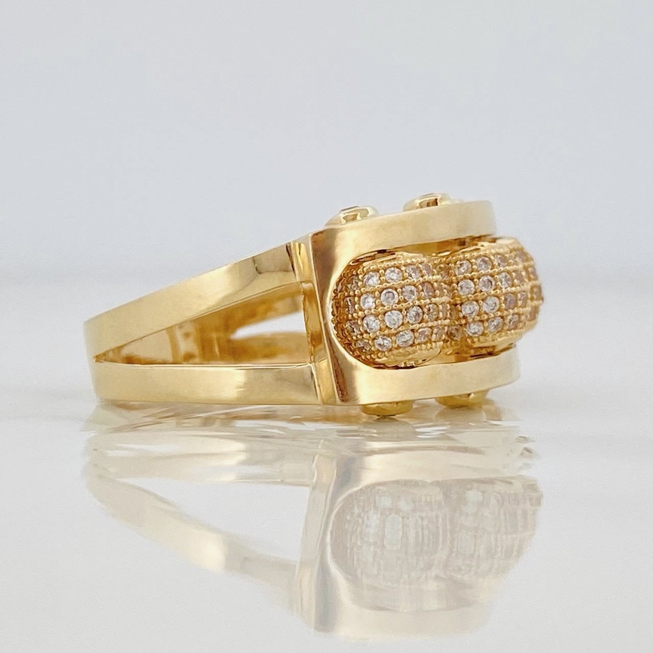 Anillo Bolas de Fuego 8.75g / T9 3/4 Oro Amarillo 18K