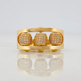 Anillo Bolas de Fuego 8.75g / T9 3/4 Oro Amarillo 18K
