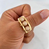 Anillo Bolas de Fuego 8.75g / T9 3/4 Oro Amarillo 18K