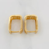 Candongas Cuadradas 7.3g / 1.9cm Oro Amarillo 18K