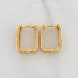 Candongas Cuadradas 7.3g / 1.9cm Oro Amarillo 18K