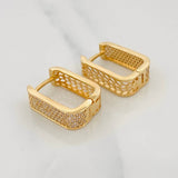 Candongas Cuadradas 7.3g / 1.9cm Oro Amarillo 18K